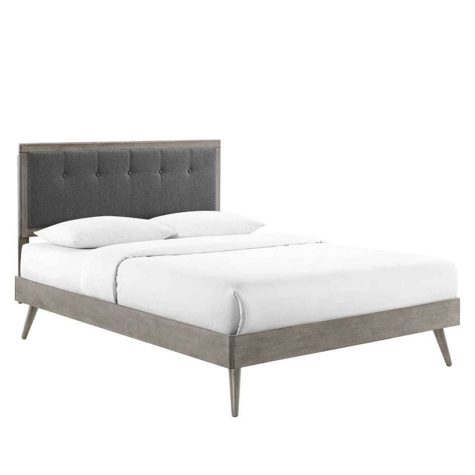Modway Willow King Wood Platform Bed With Splayed Legs | Beds | Modishstore-14