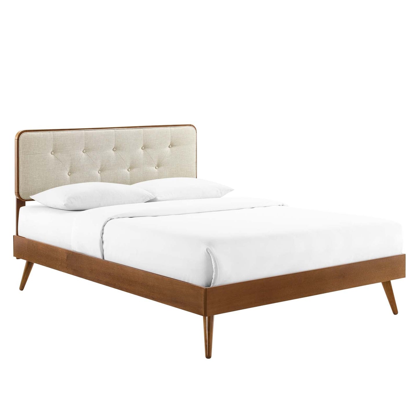 Modway Bridgette King Wood Platform Bed With Splayed Legs | Beds | 