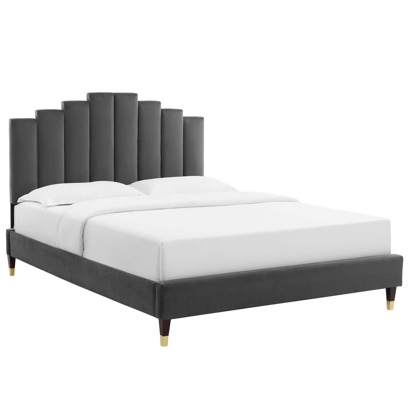 Modway Elise Queen Performance Velvet Platform Bed | Beds | 