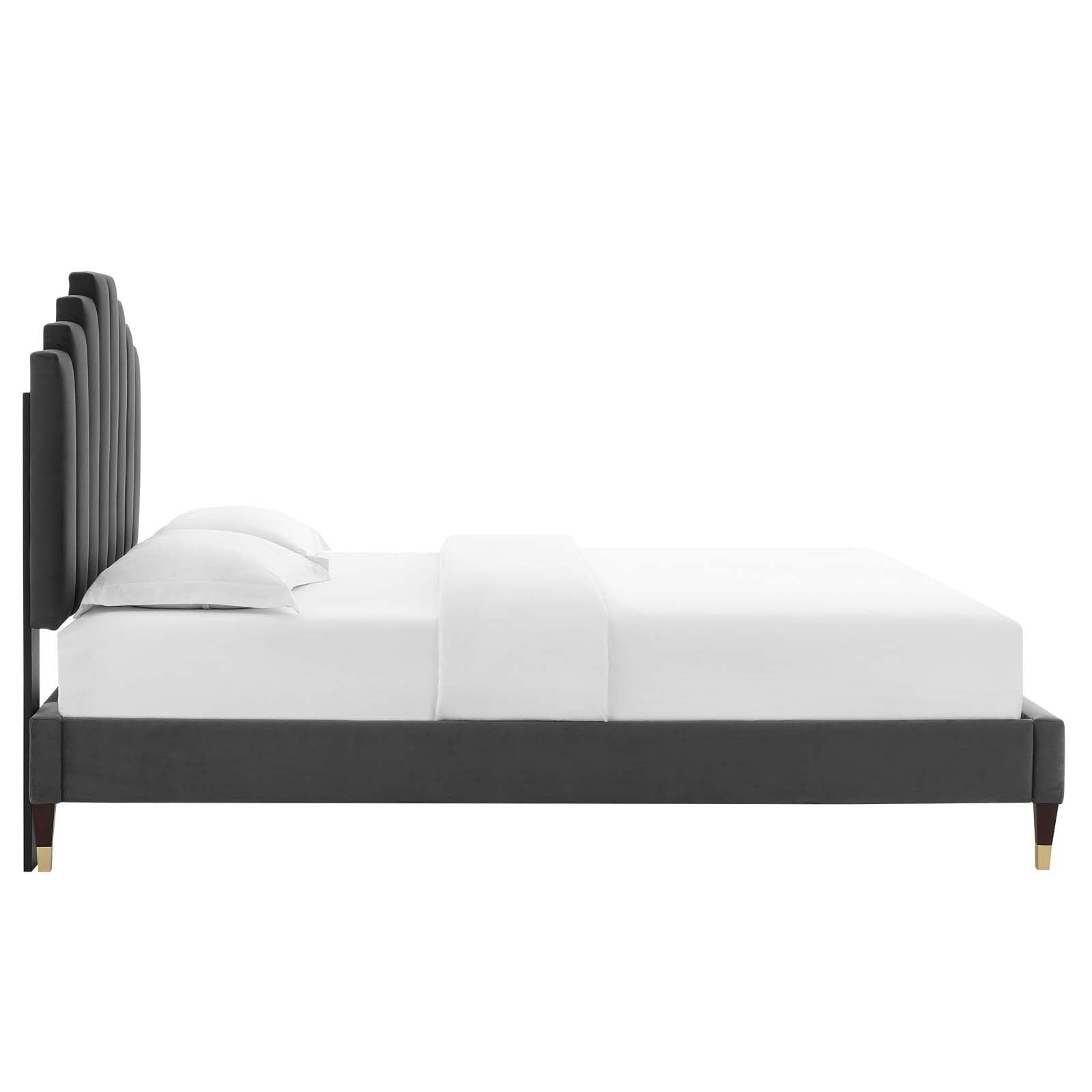 Modway Elise Queen Performance Velvet Platform Bed | Beds | 