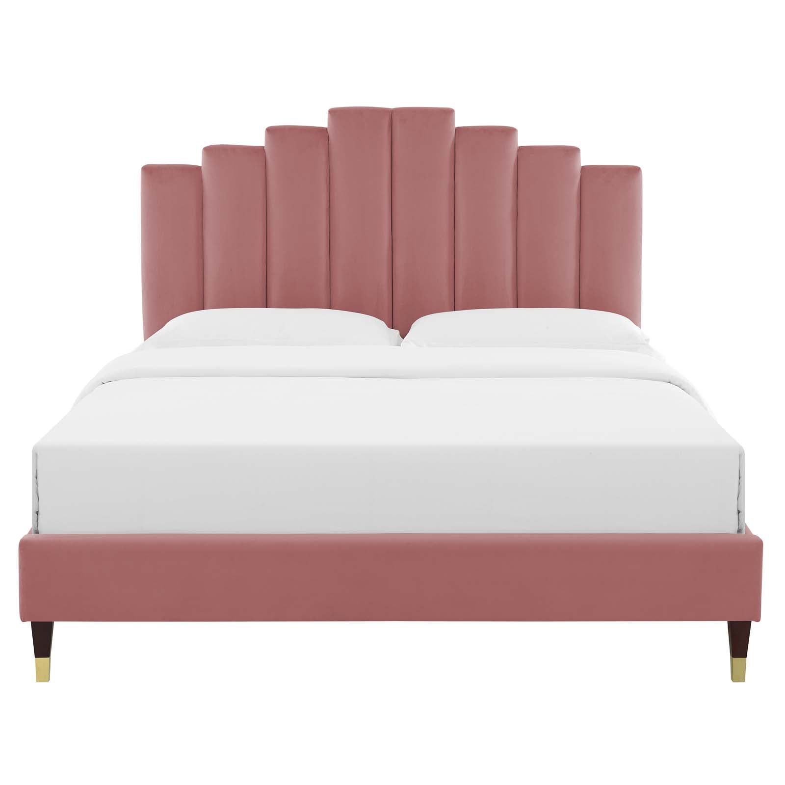 Modway Elise Queen Performance Velvet Platform Bed | Beds | 