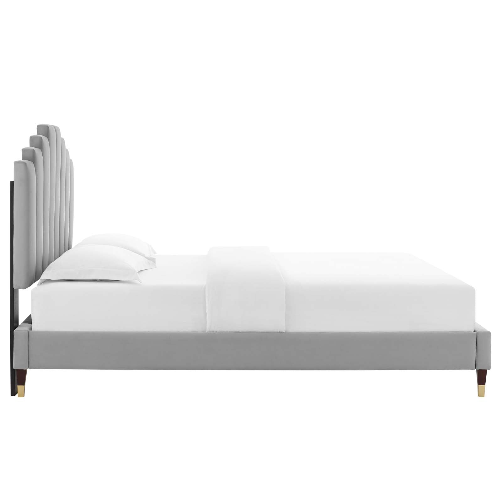 Modway Elise Queen Performance Velvet Platform Bed | Beds | 
