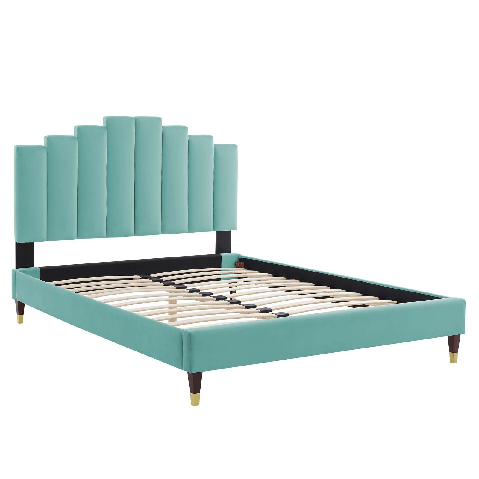 Modway Elise Queen Performance Velvet Platform Bed | Beds | 