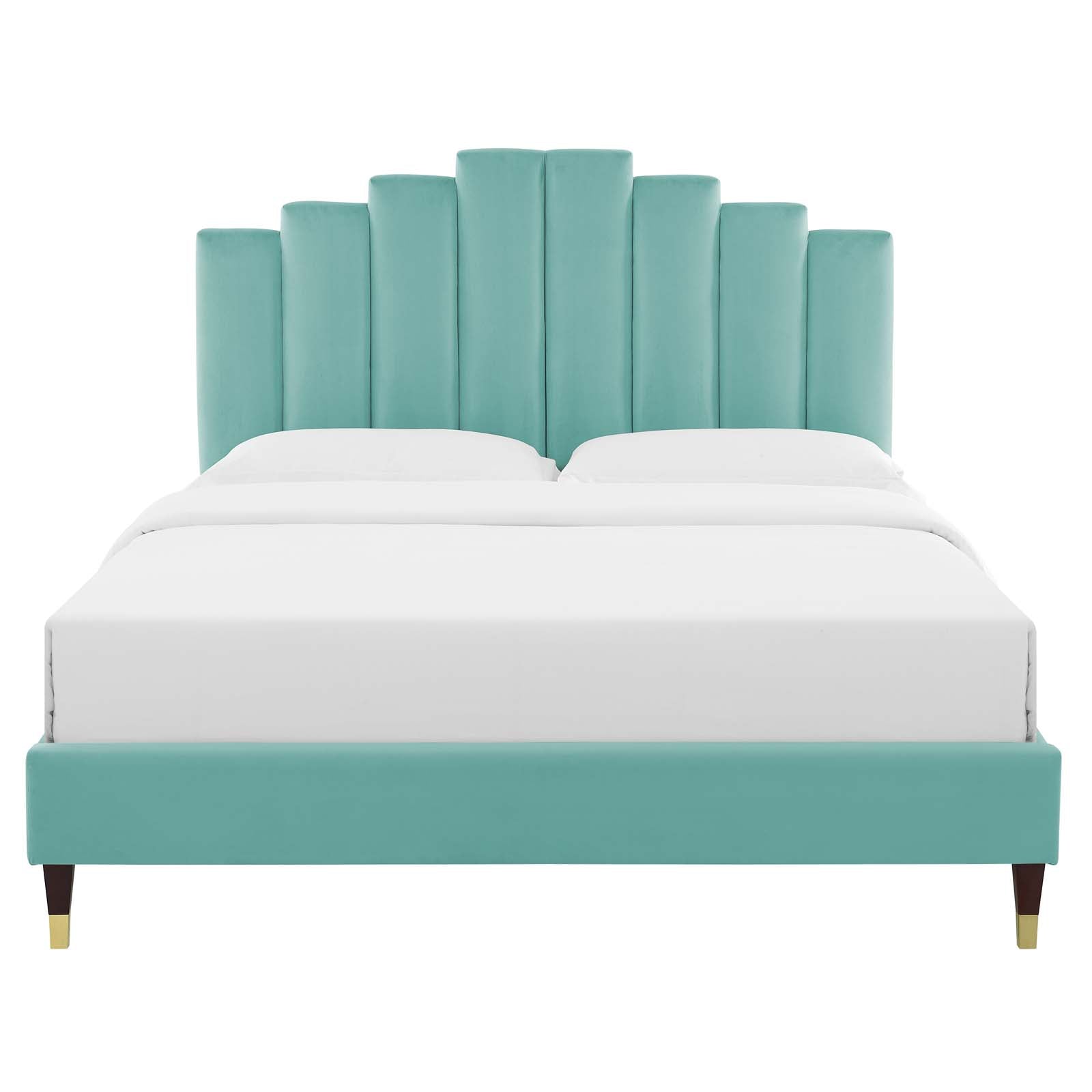 Modway Elise Queen Performance Velvet Platform Bed | Beds | 