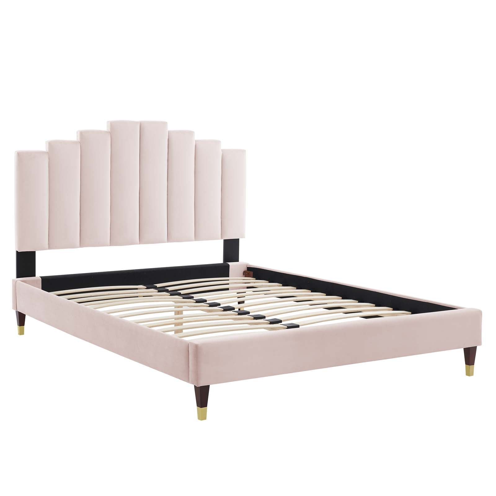 Modway Elise Queen Performance Velvet Platform Bed | Beds | 