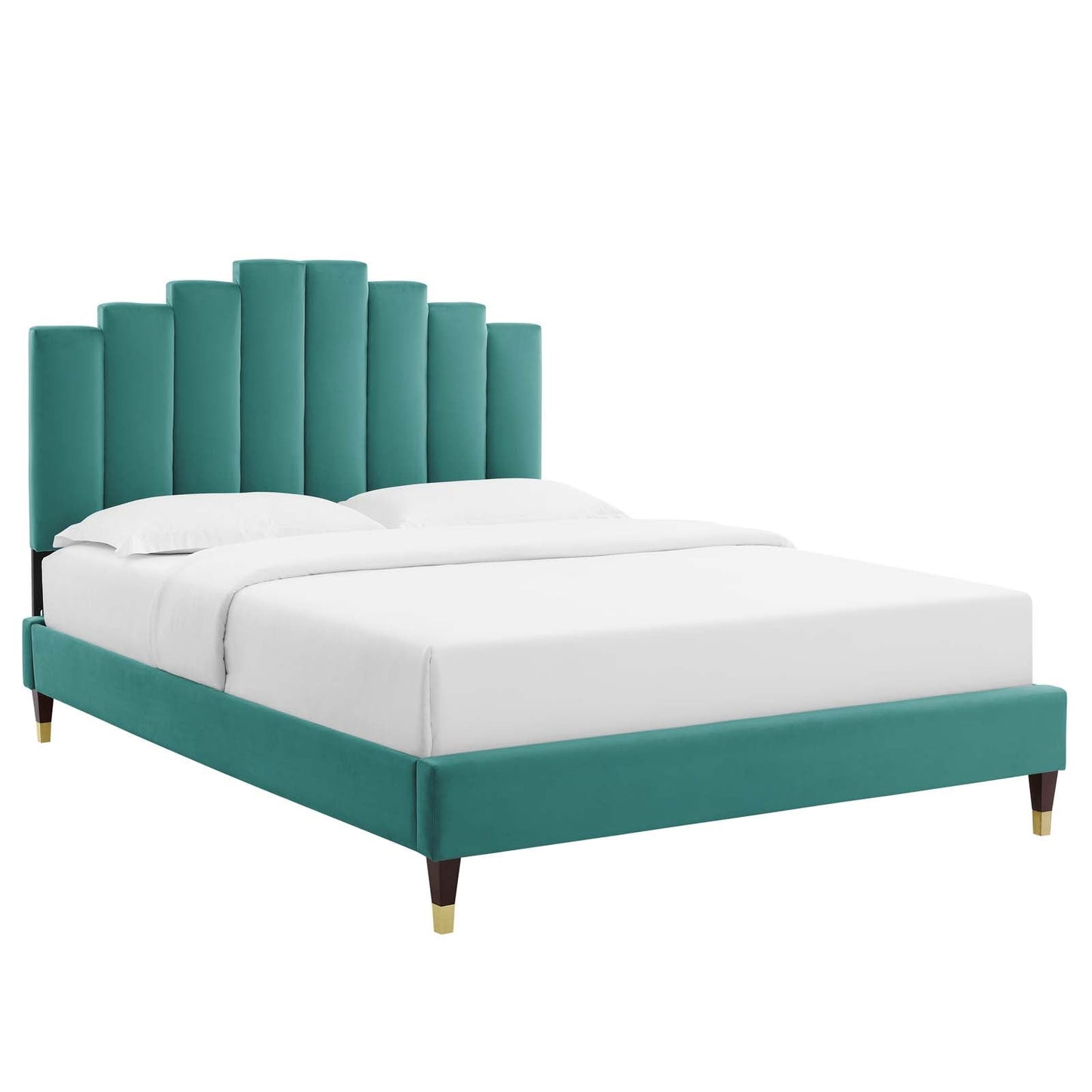 Modway Elise Queen Performance Velvet Platform Bed | Beds | 