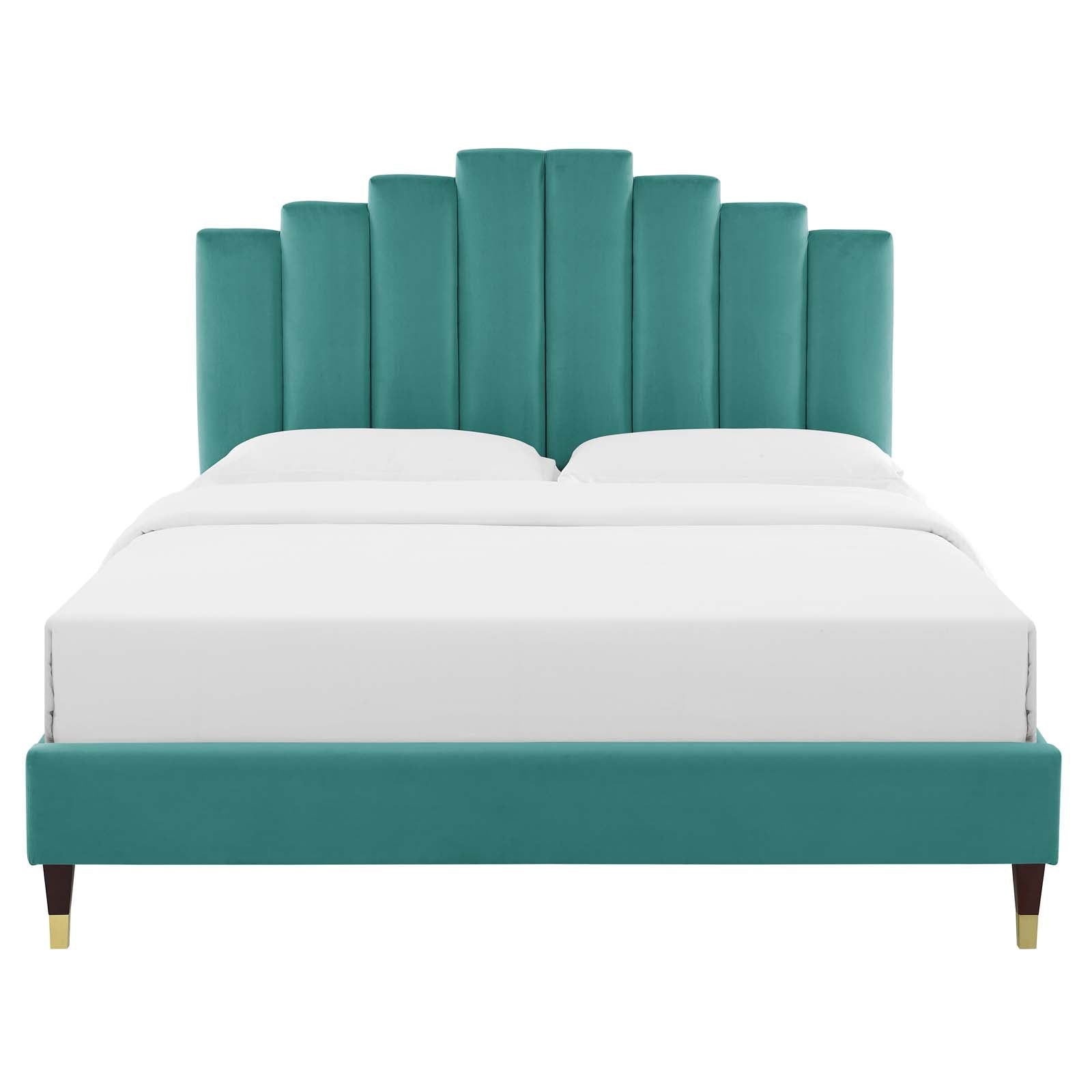 Modway Elise Queen Performance Velvet Platform Bed | Beds | 