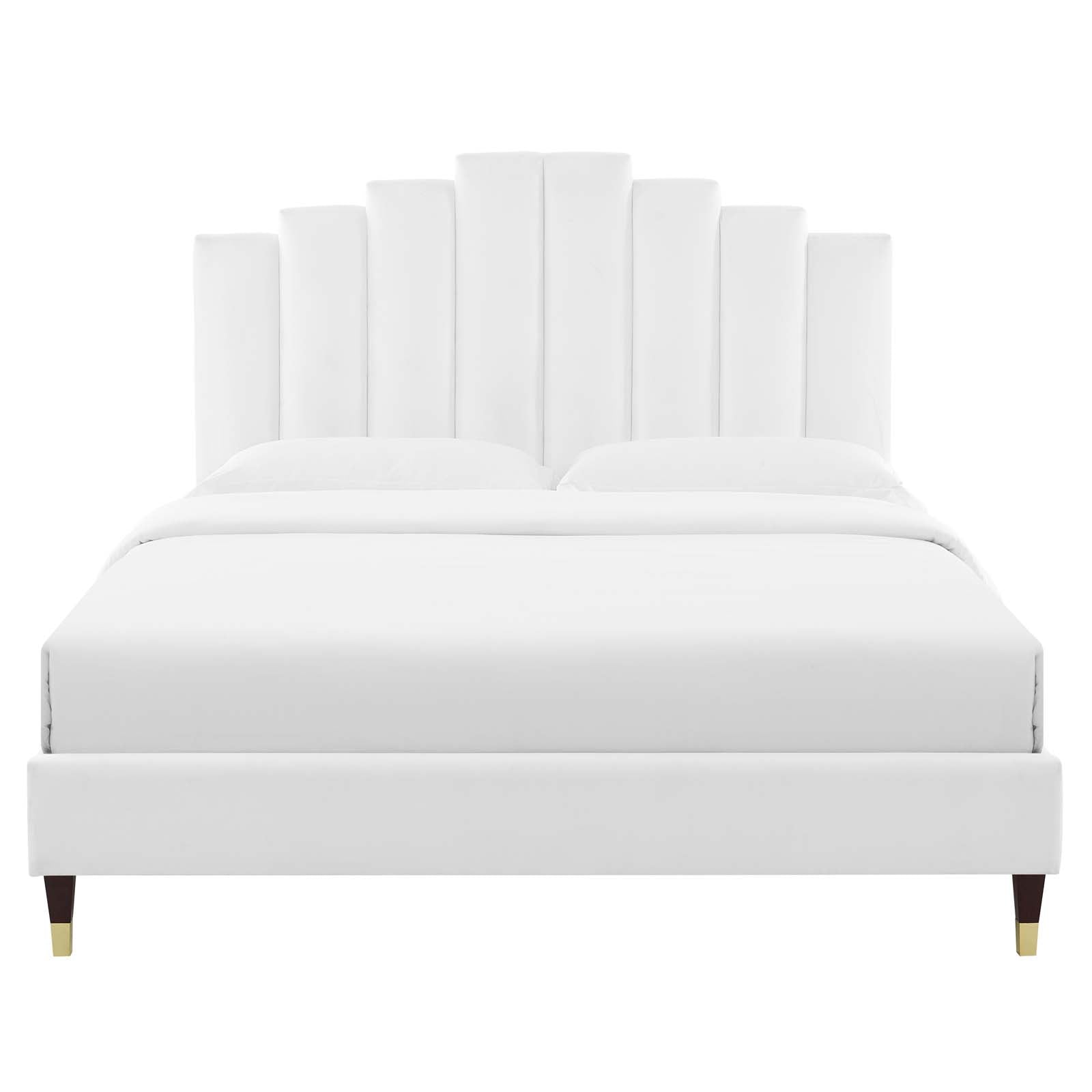 Modway Elise Queen Performance Velvet Platform Bed | Beds | 