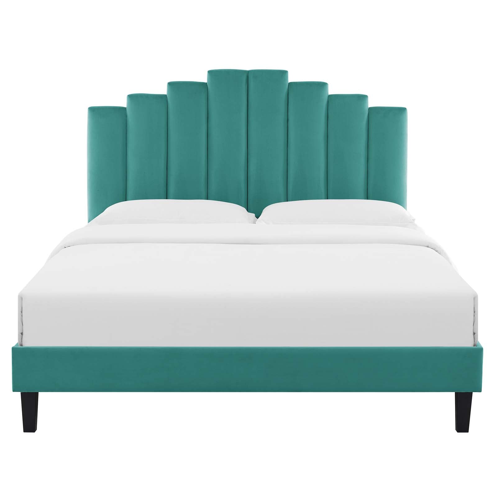Modway Elise Queen Performance Velvet Platform Bed | Beds | 