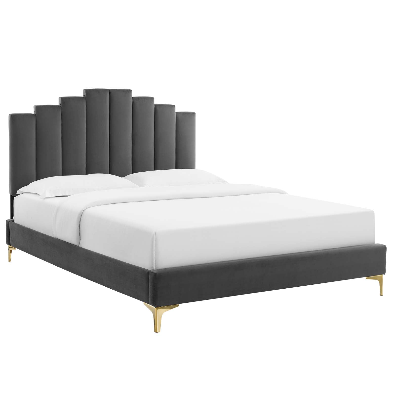 Modway Elise Queen Performance Velvet Platform Bed | Beds | 
