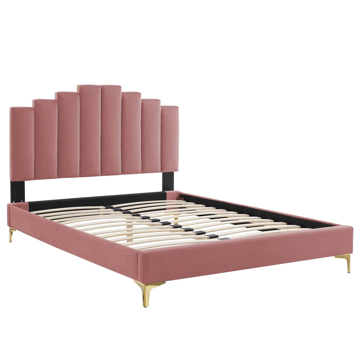 Modway Elise Queen Performance Velvet Platform Bed | Beds | 