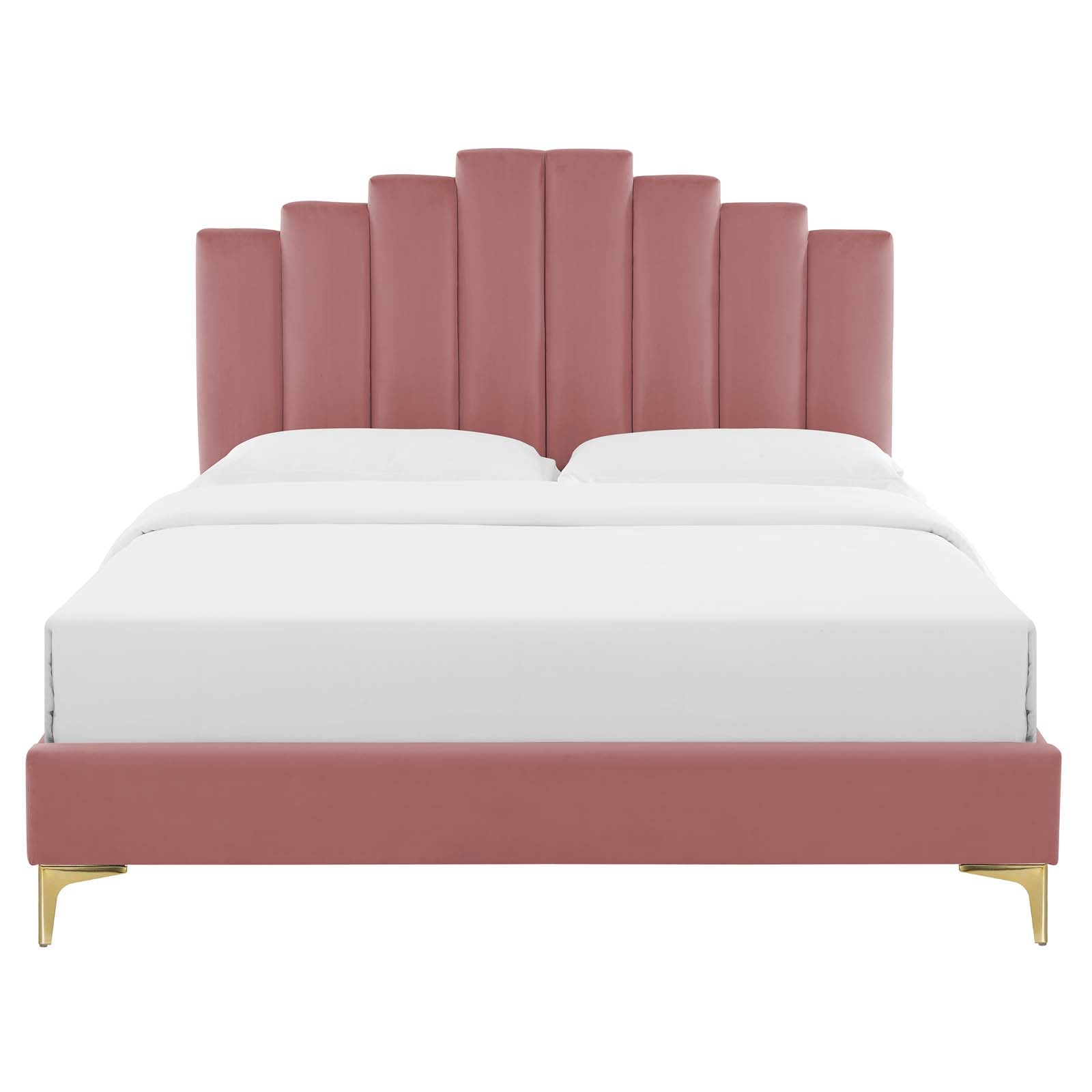 Modway Elise Queen Performance Velvet Platform Bed | Beds | 
