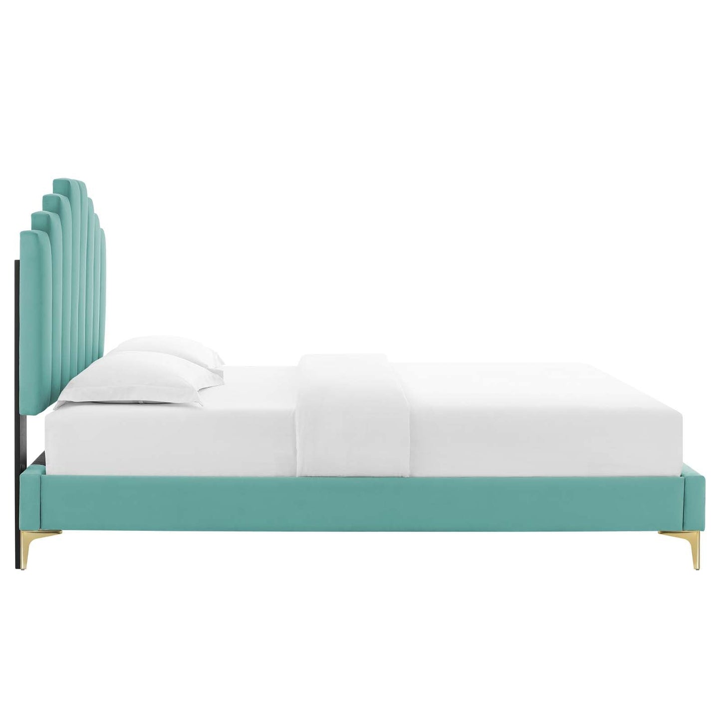 Modway Elise Queen Performance Velvet Platform Bed | Beds | 