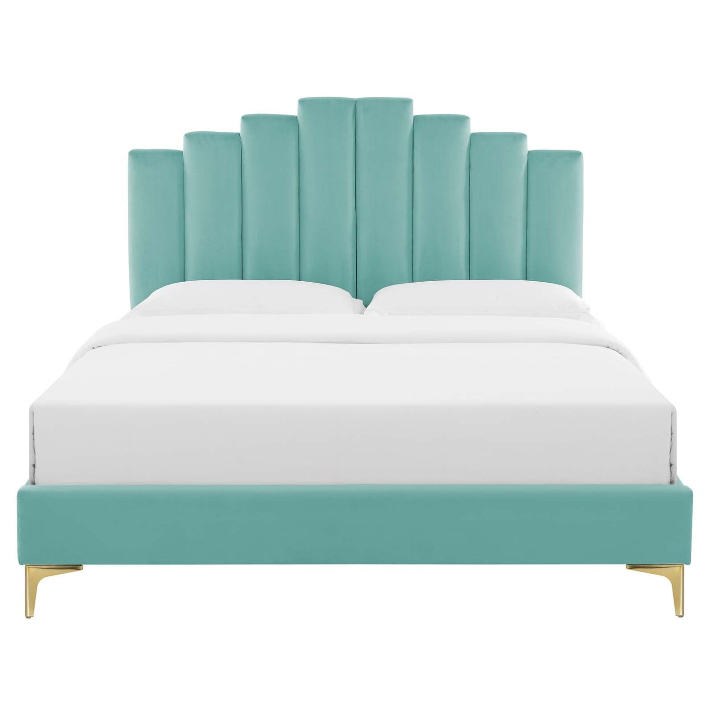 Modway Elise Queen Performance Velvet Platform Bed | Beds | 