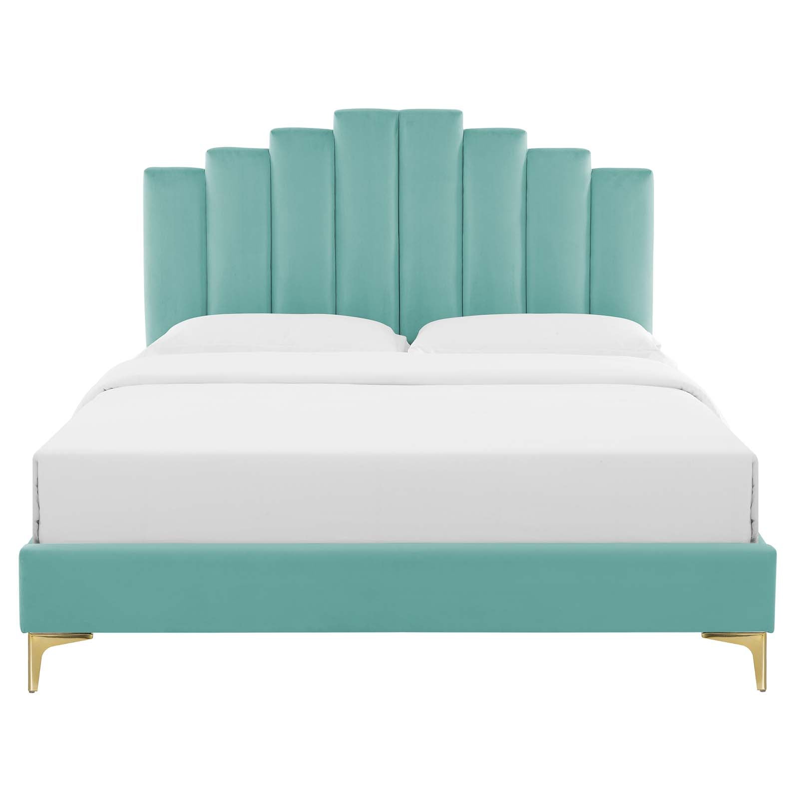 Modway Elise Queen Performance Velvet Platform Bed | Beds | 