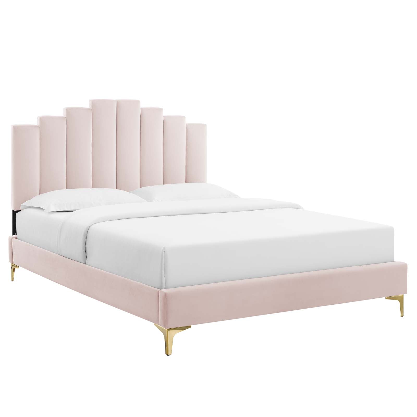 Modway Elise Queen Performance Velvet Platform Bed | Beds | 
