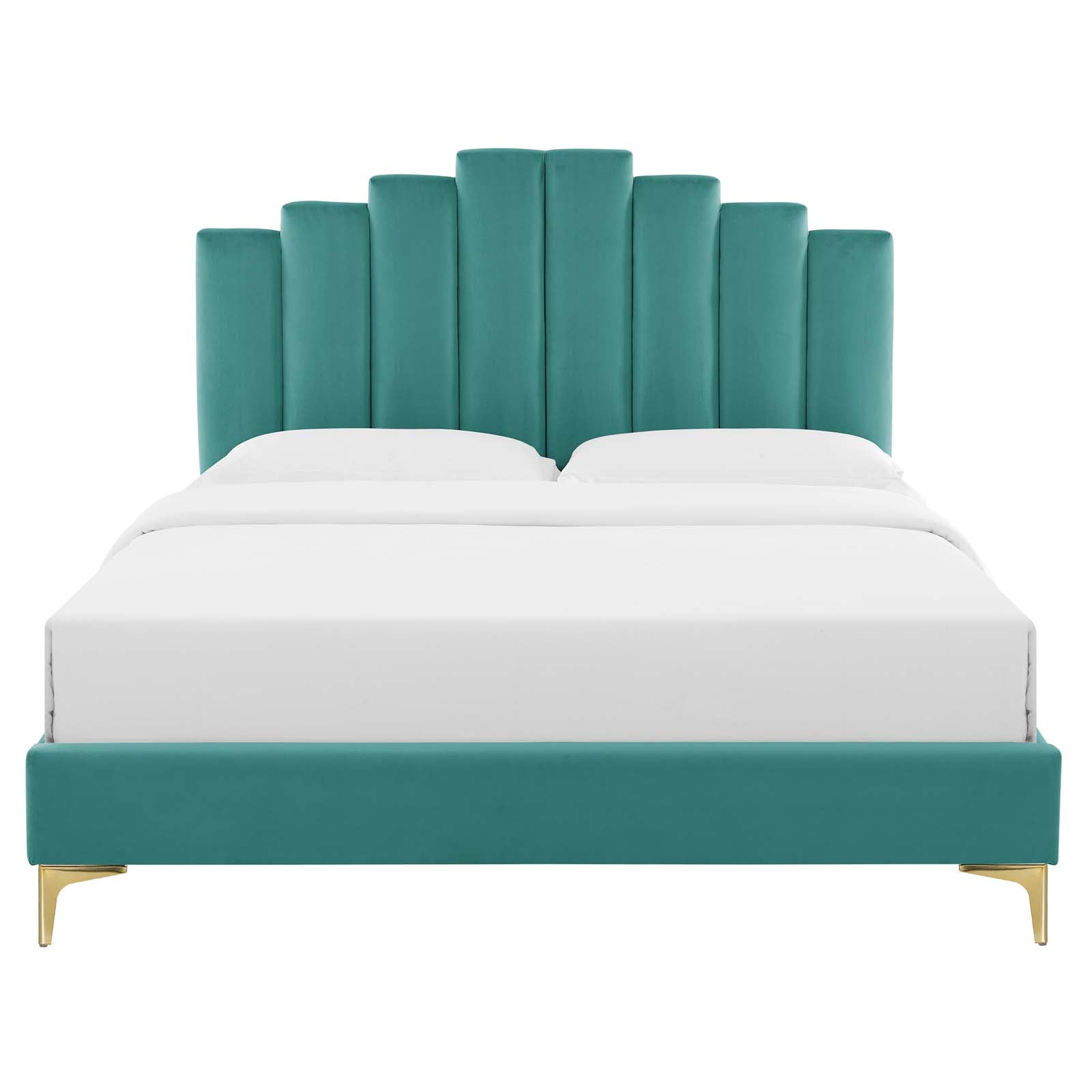 Modway Elise Queen Performance Velvet Platform Bed | Beds | 