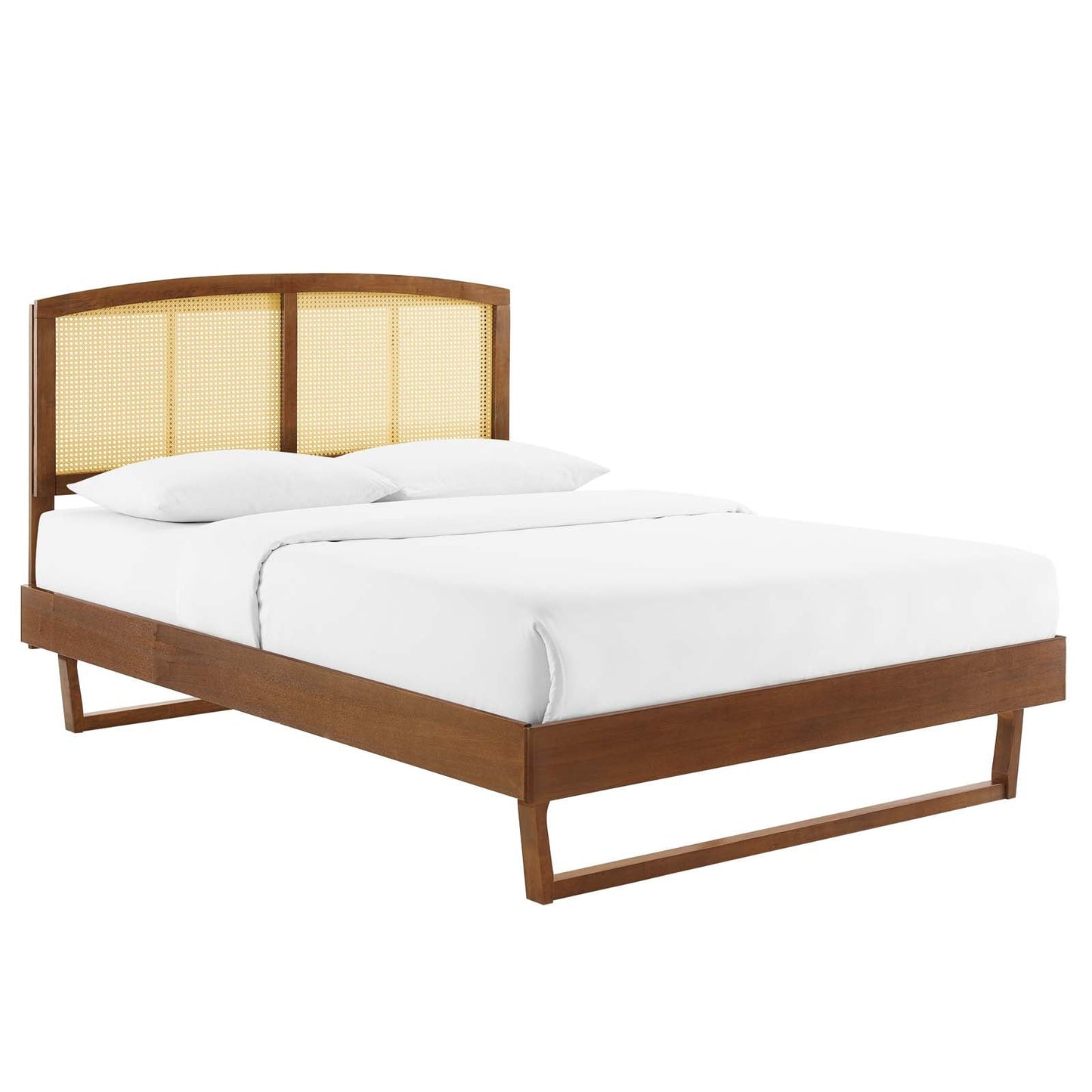 Sierra Cane and Wood Full Platform Bed With Angular Legs By Modway | Beds | Modishstore-7