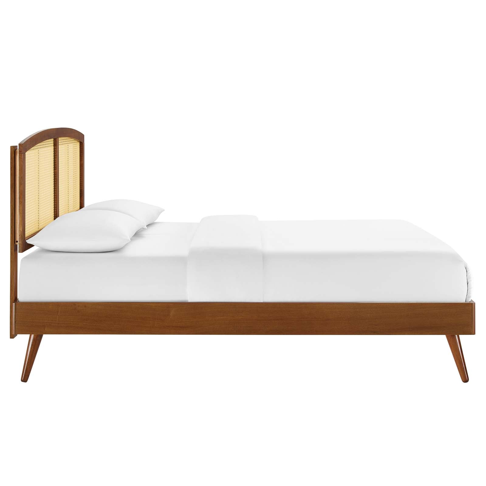 Sierra Cane and Wood King Platform Bed With Splayed Legs By Modway | Beds | Modishstore-14