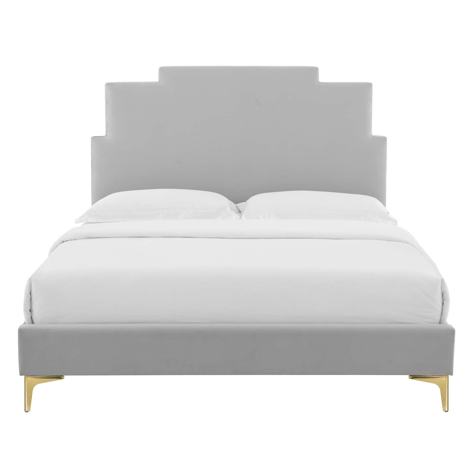 Modway Lindsey Performance Velvet Queen Platform Bed | Beds | Modishstore-21