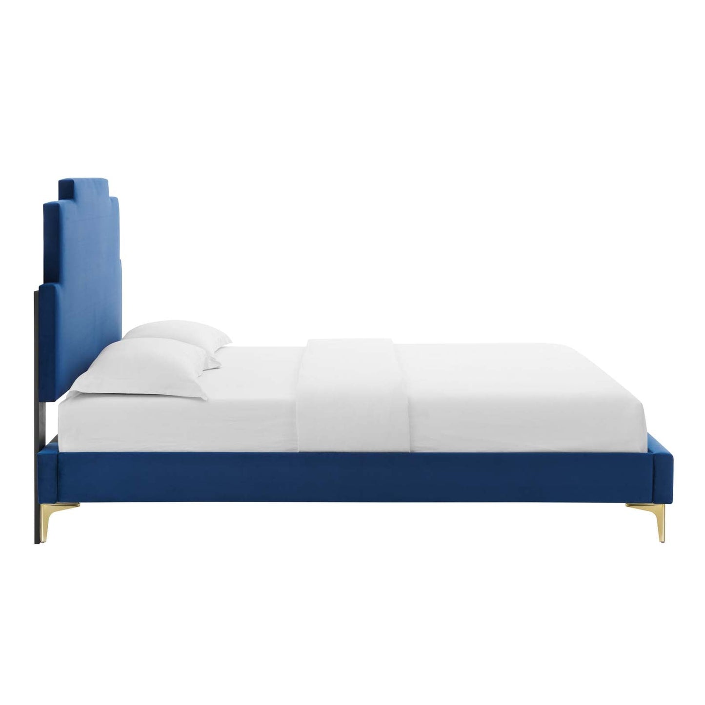Modway Lindsey Performance Velvet Queen Platform Bed | Beds | Modishstore-34