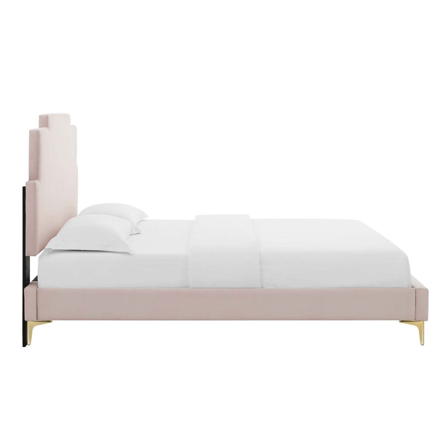 Modway Lindsey Performance Velvet Queen Platform Bed | Beds | Modishstore-41