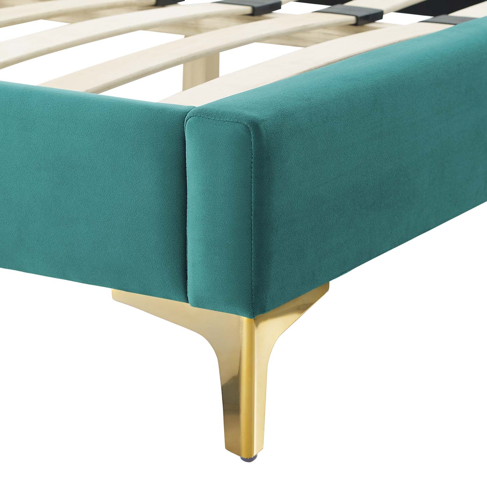 Modway Lindsey Performance Velvet Queen Platform Bed | Beds | Modishstore-46