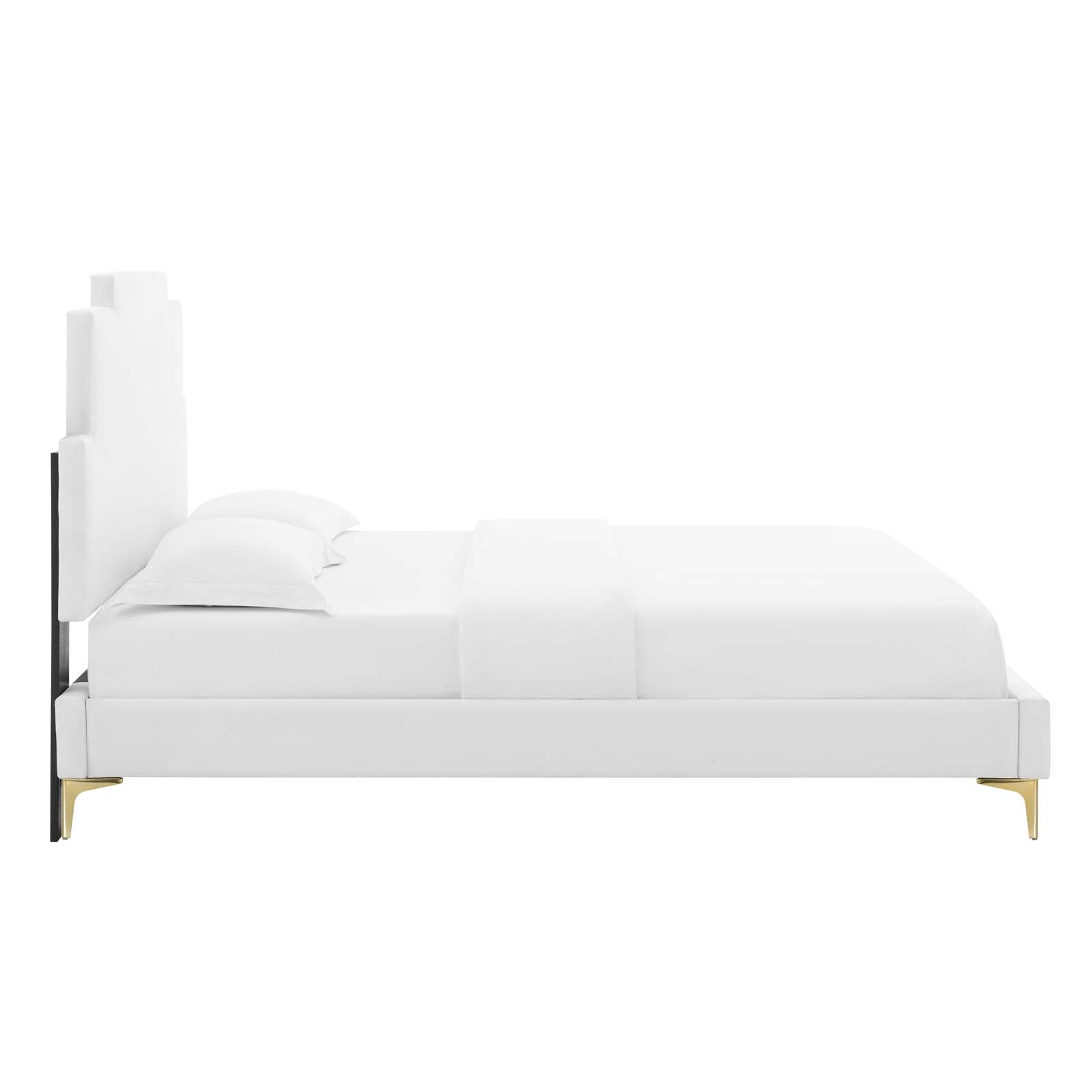 Modway Lindsey Performance Velvet Queen Platform Bed | Beds | Modishstore-55