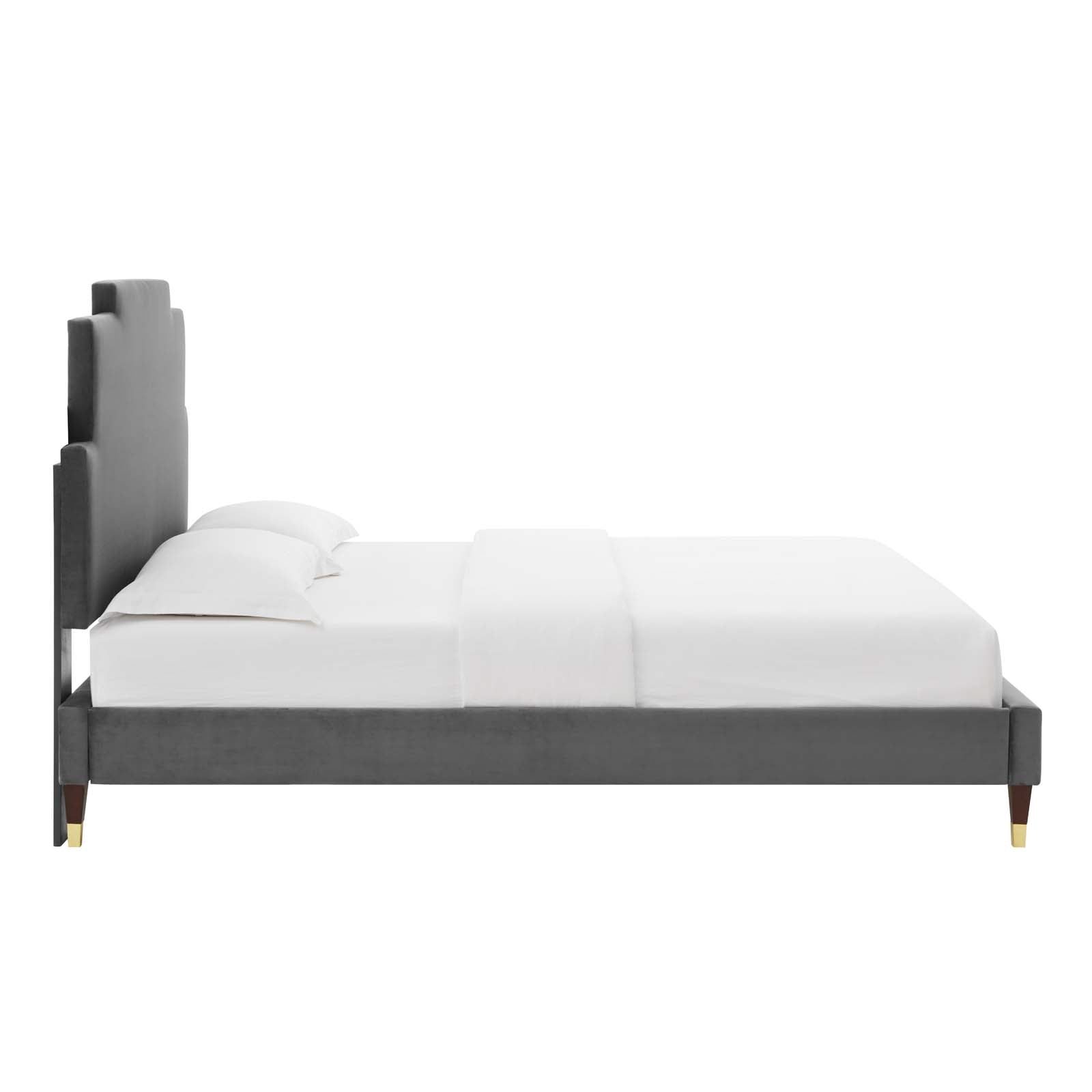 Modway Lindsey Performance Velvet Queen Platform Bed | Beds | Modishstore-6