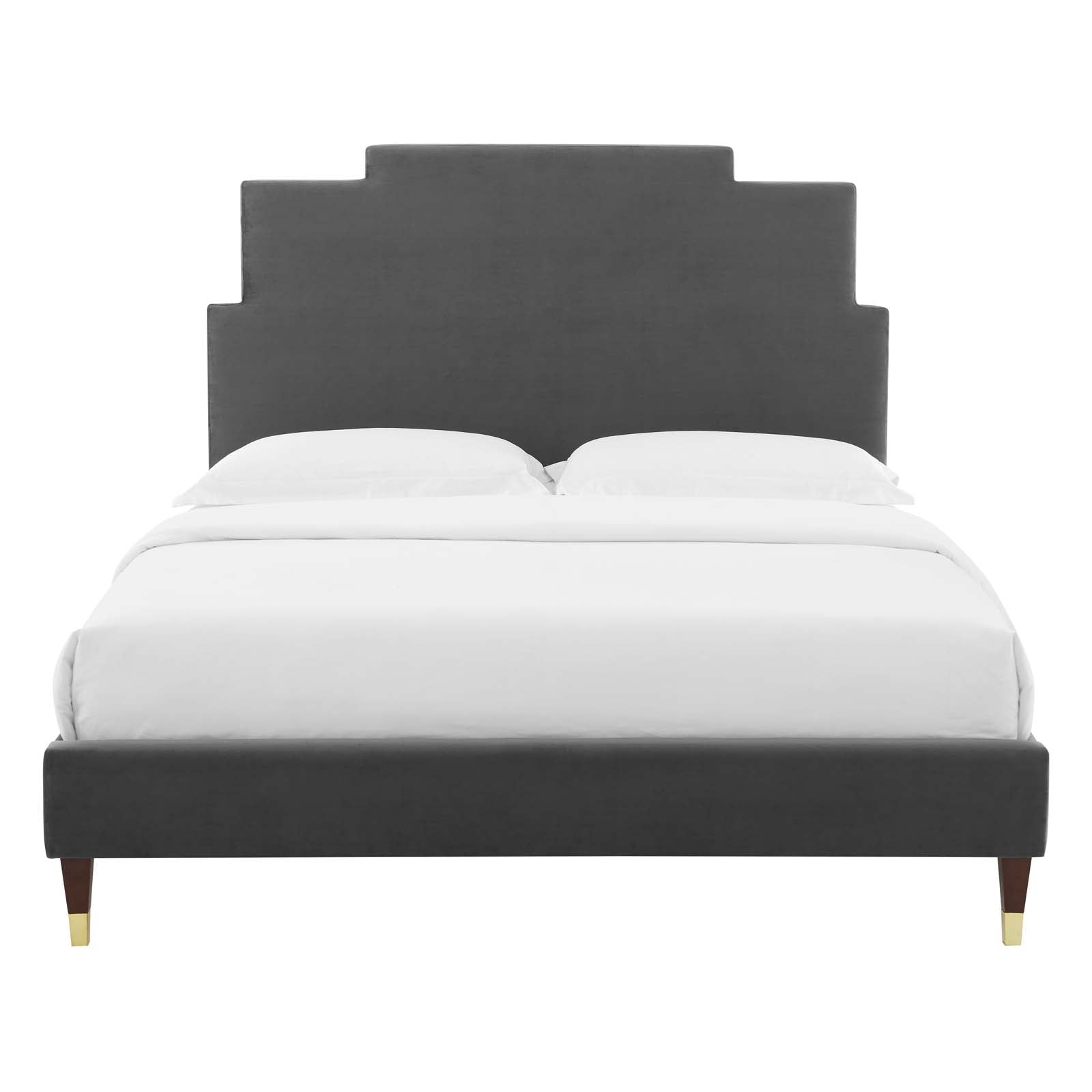 Modway Lindsey Performance Velvet Queen Platform Bed | Beds | Modishstore-7