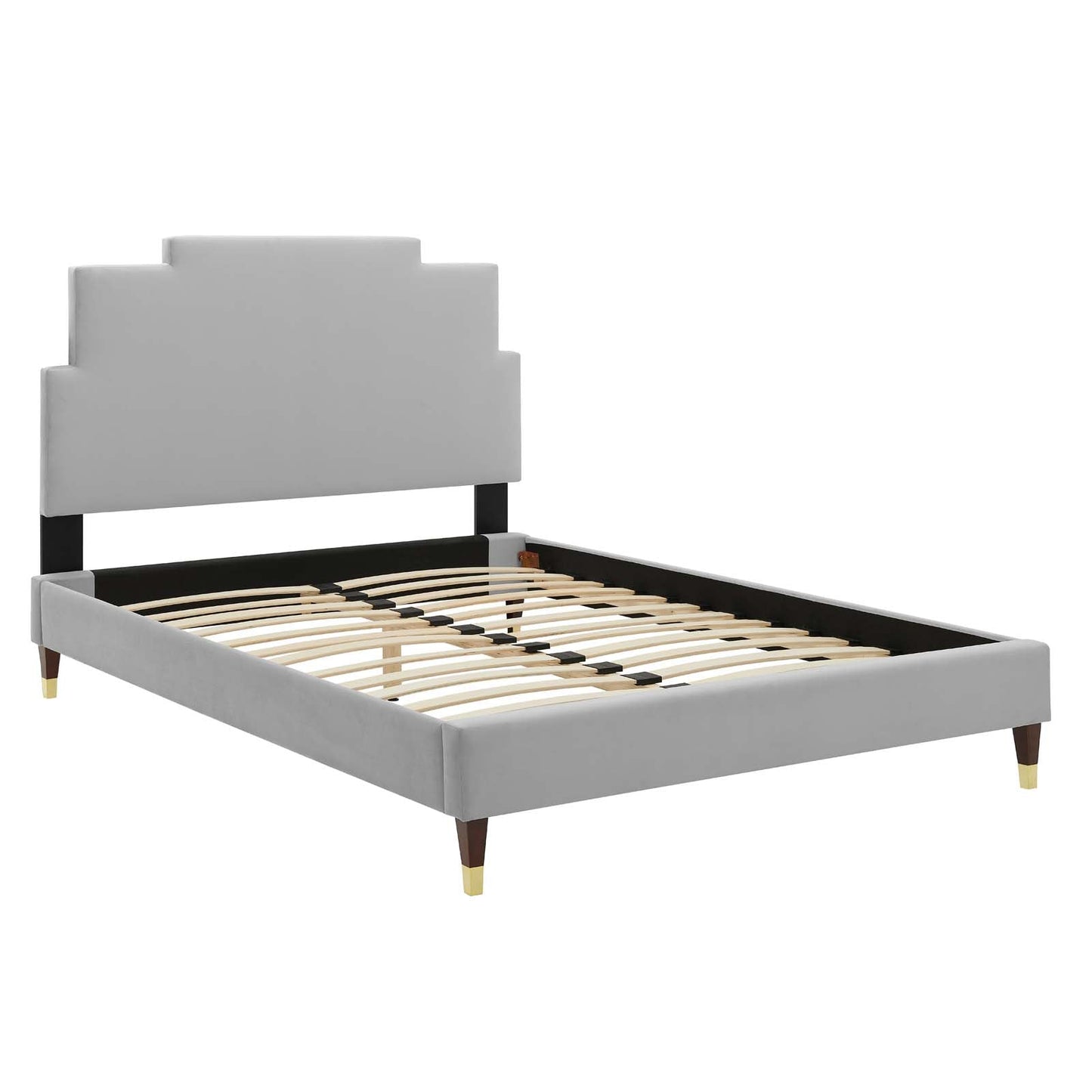 Modway Lindsey Performance Velvet Queen Platform Bed | Beds | Modishstore-17
