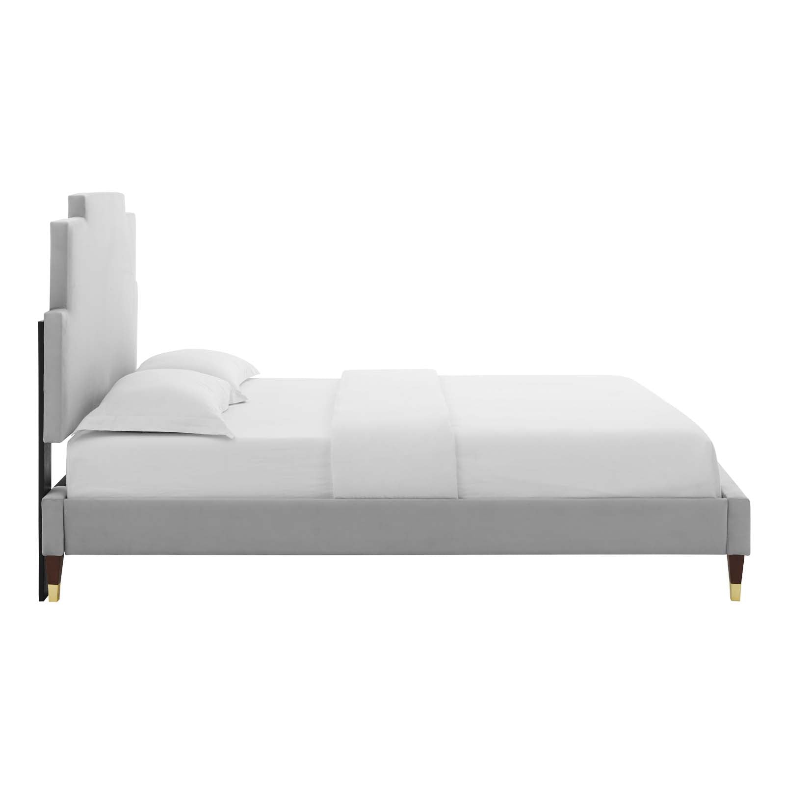 Modway Lindsey Performance Velvet Queen Platform Bed | Beds | Modishstore-20