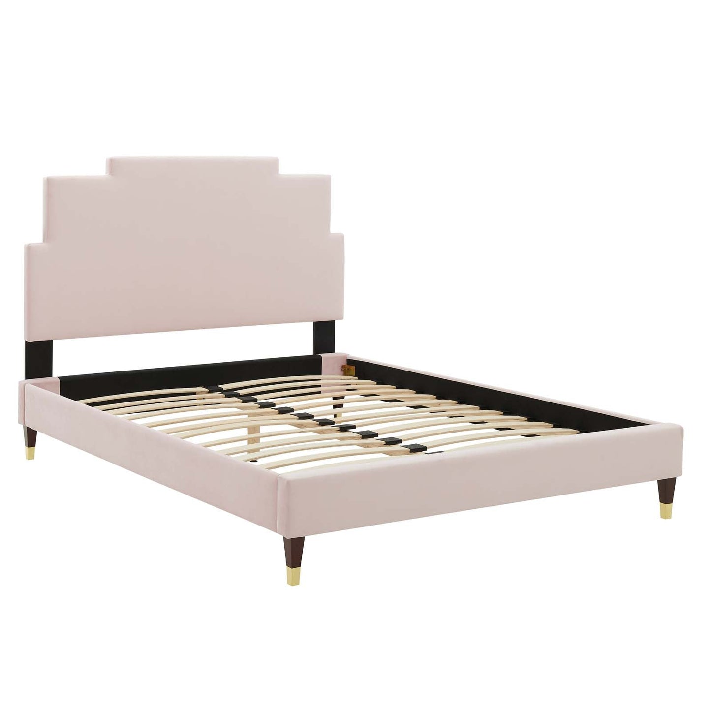 Modway Lindsey Performance Velvet Queen Platform Bed | Beds | Modishstore-38