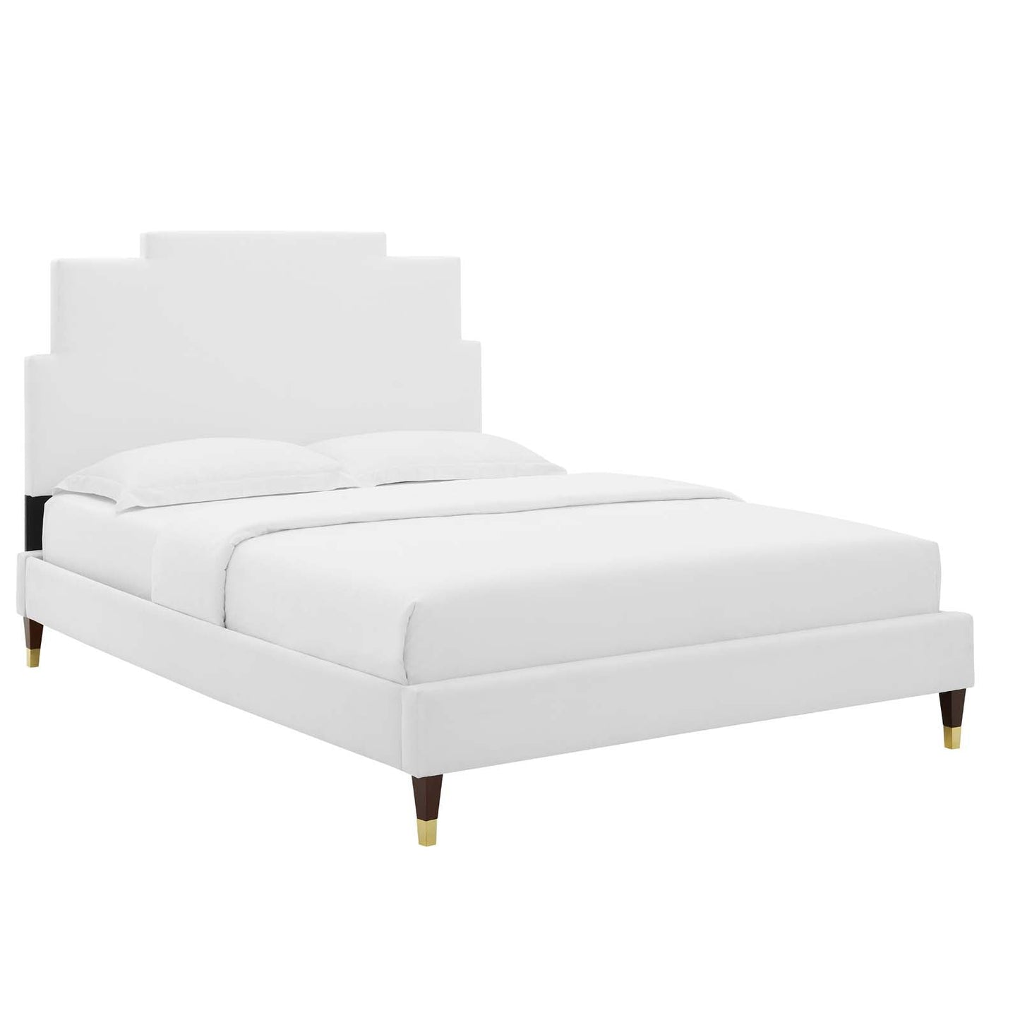 Modway Lindsey Performance Velvet Queen Platform Bed | Beds | Modishstore-51