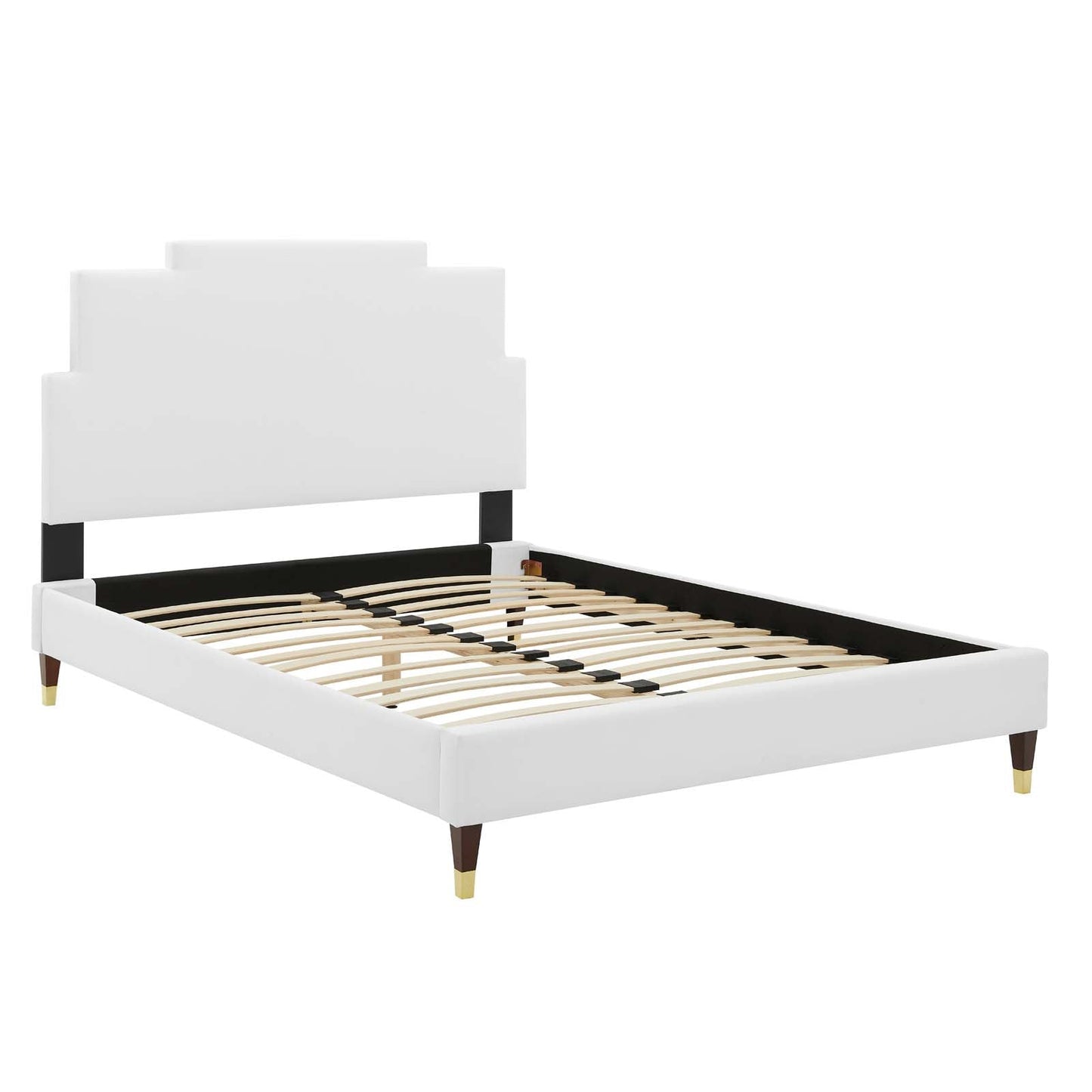 Modway Lindsey Performance Velvet Queen Platform Bed | Beds | Modishstore-52
