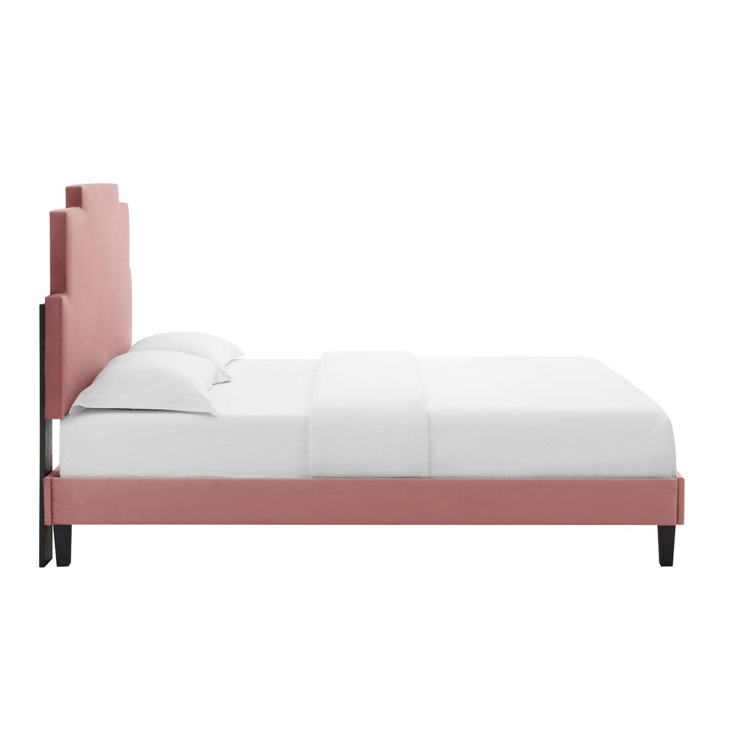 Modway Lindsey Performance Velvet Queen Platform Bed | Beds | Modishstore-13