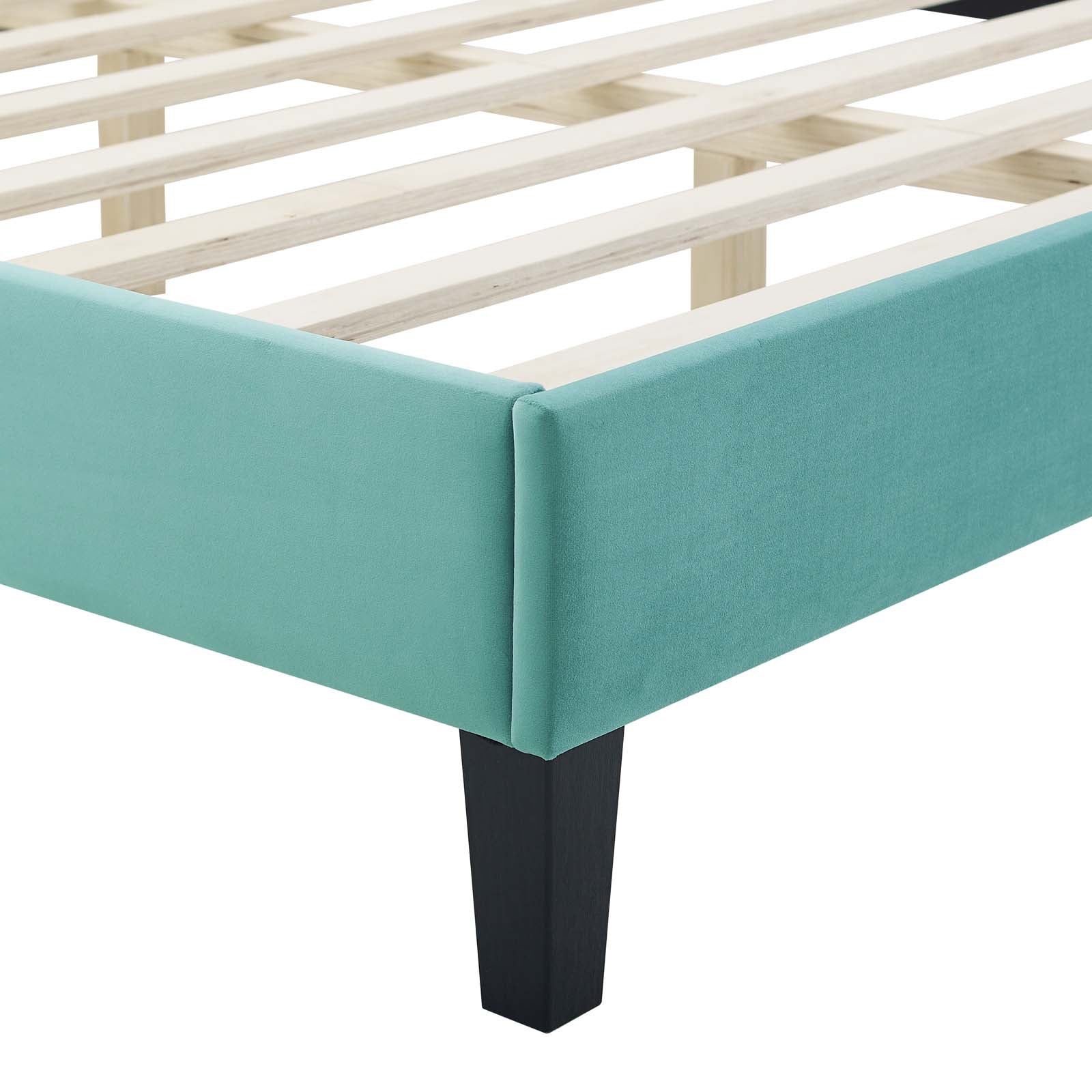 Modway Lindsey Performance Velvet Queen Platform Bed | Beds | Modishstore-25