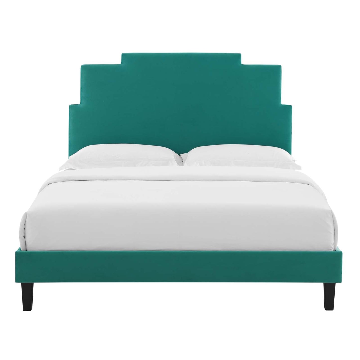 Modway Lindsey Performance Velvet Queen Platform Bed | Beds | Modishstore-49