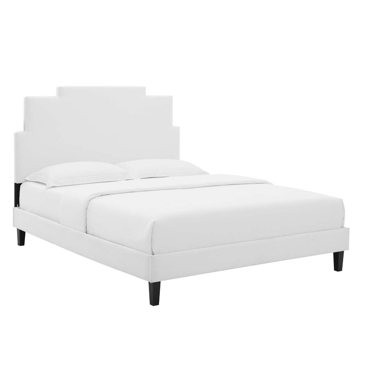 Modway Lindsey Performance Velvet Queen Platform Bed | Beds | Modishstore-51