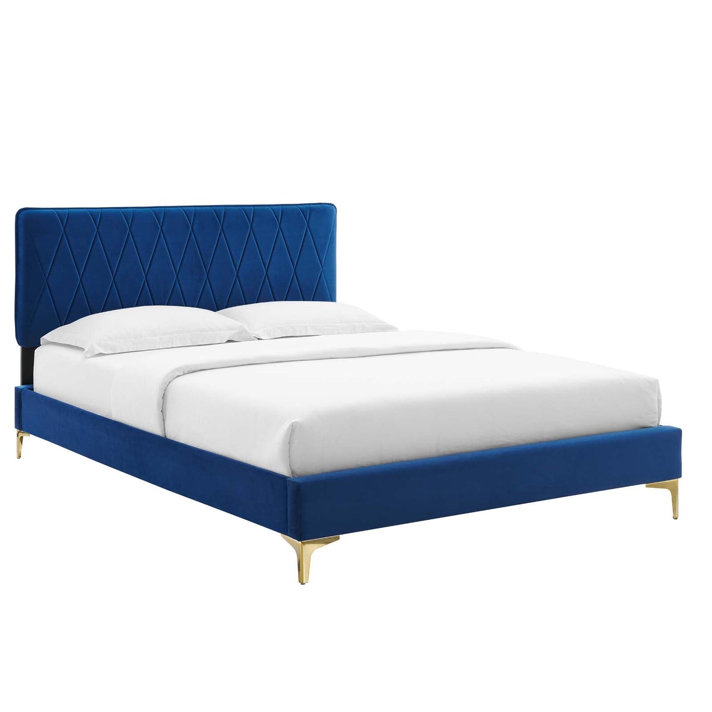 Modway Phillipa Performance Velvet Queen Platform Bed | Beds | Modishstore-30