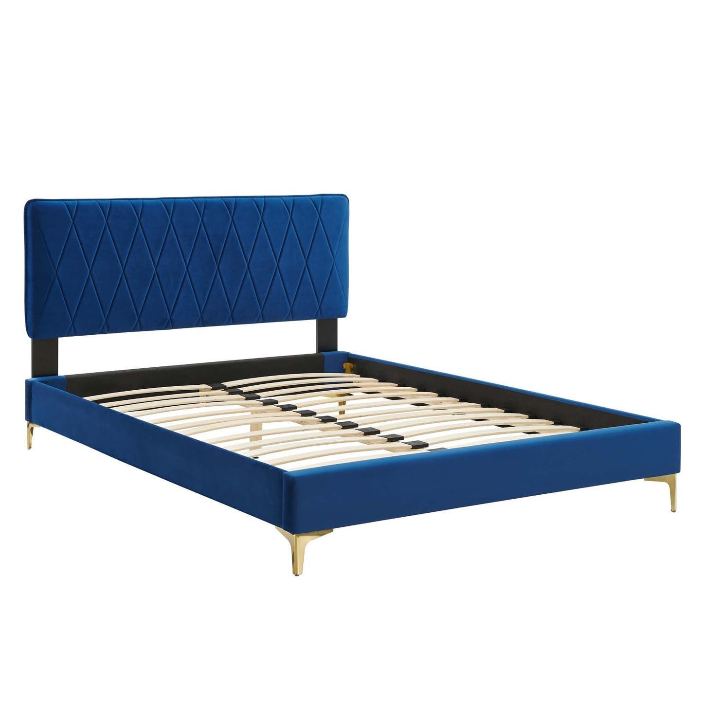 Modway Phillipa Performance Velvet Queen Platform Bed | Beds | Modishstore-31
