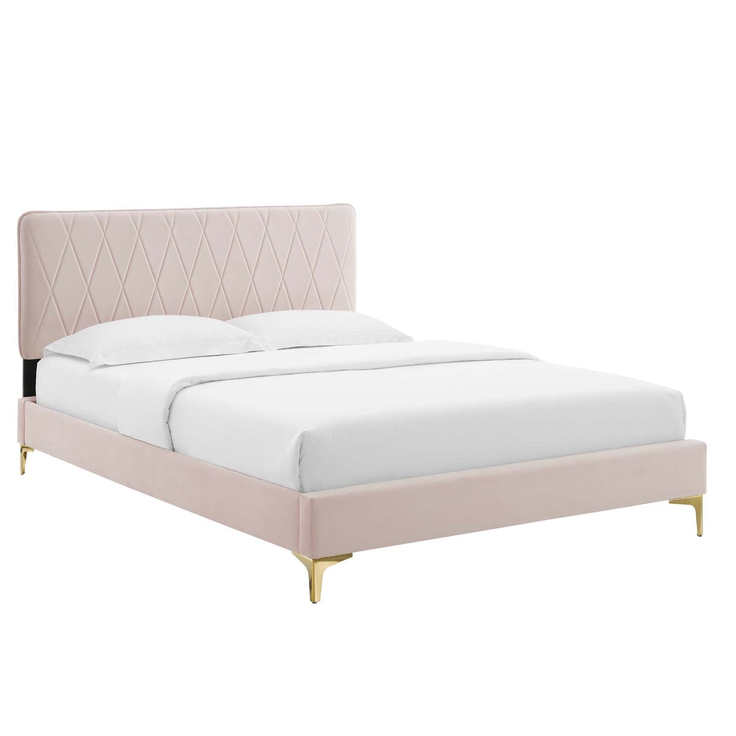 Modway Phillipa Performance Velvet Queen Platform Bed | Beds | Modishstore-38