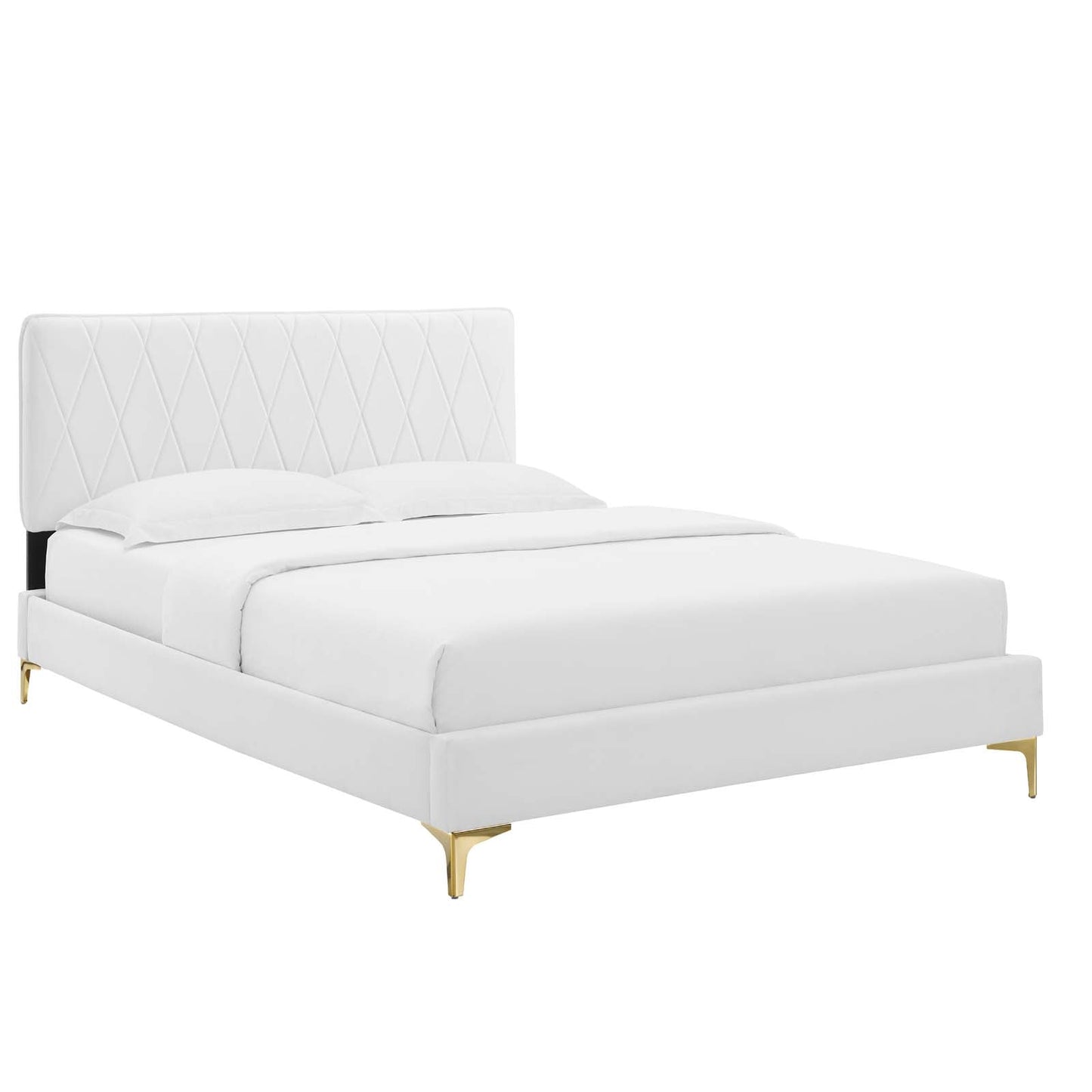 Modway Phillipa Performance Velvet Queen Platform Bed | Beds | Modishstore-51