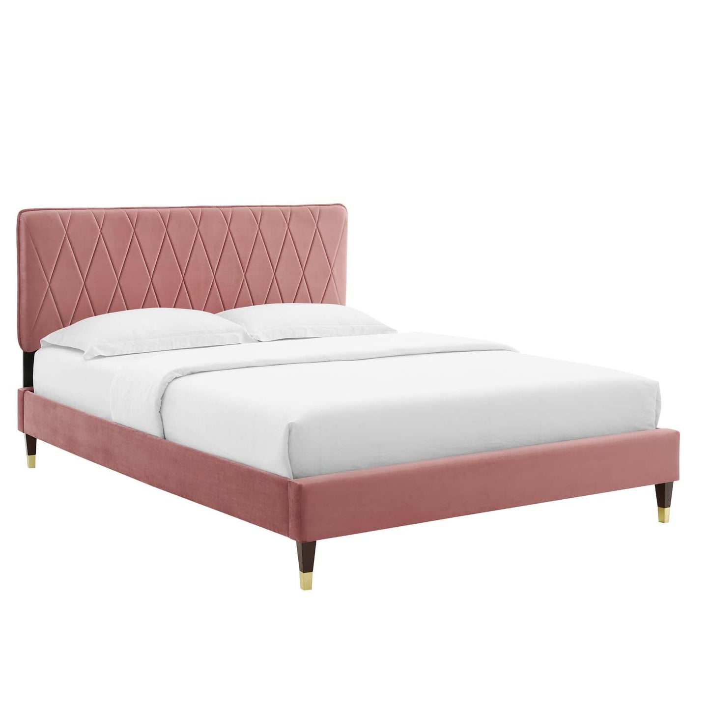 Modway Phillipa Performance Velvet Queen Platform Bed | Beds | Modishstore-9