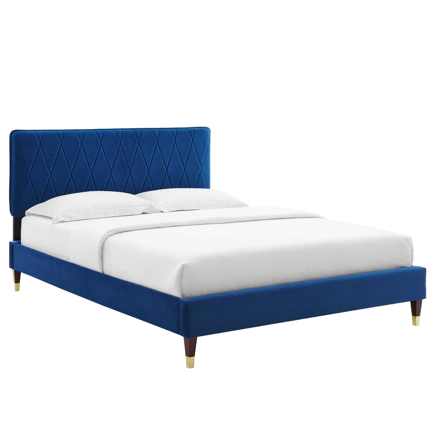 Modway Phillipa Performance Velvet Queen Platform Bed | Beds | Modishstore-30