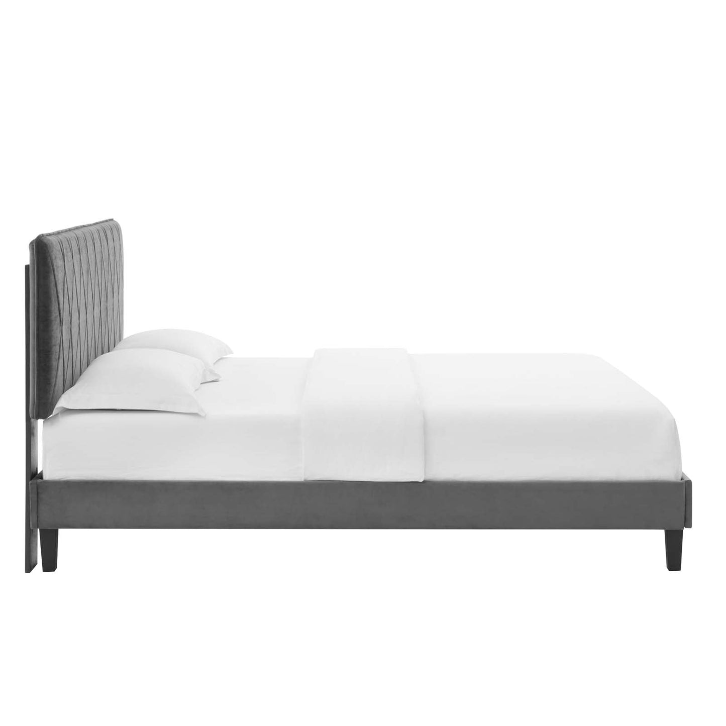 Modway Phillipa Performance Velvet Queen Platform Bed | Beds | Modishstore-6