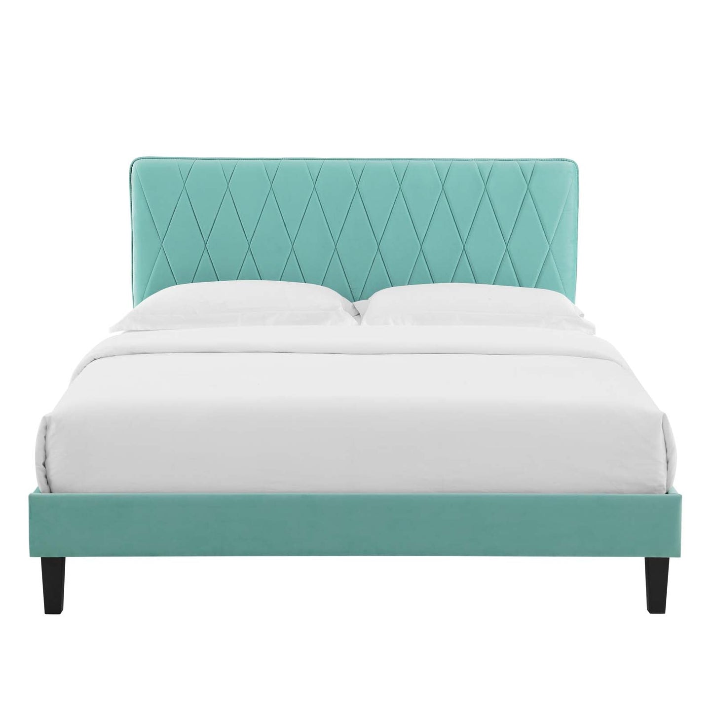 Modway Phillipa Performance Velvet Queen Platform Bed | Beds | Modishstore-28