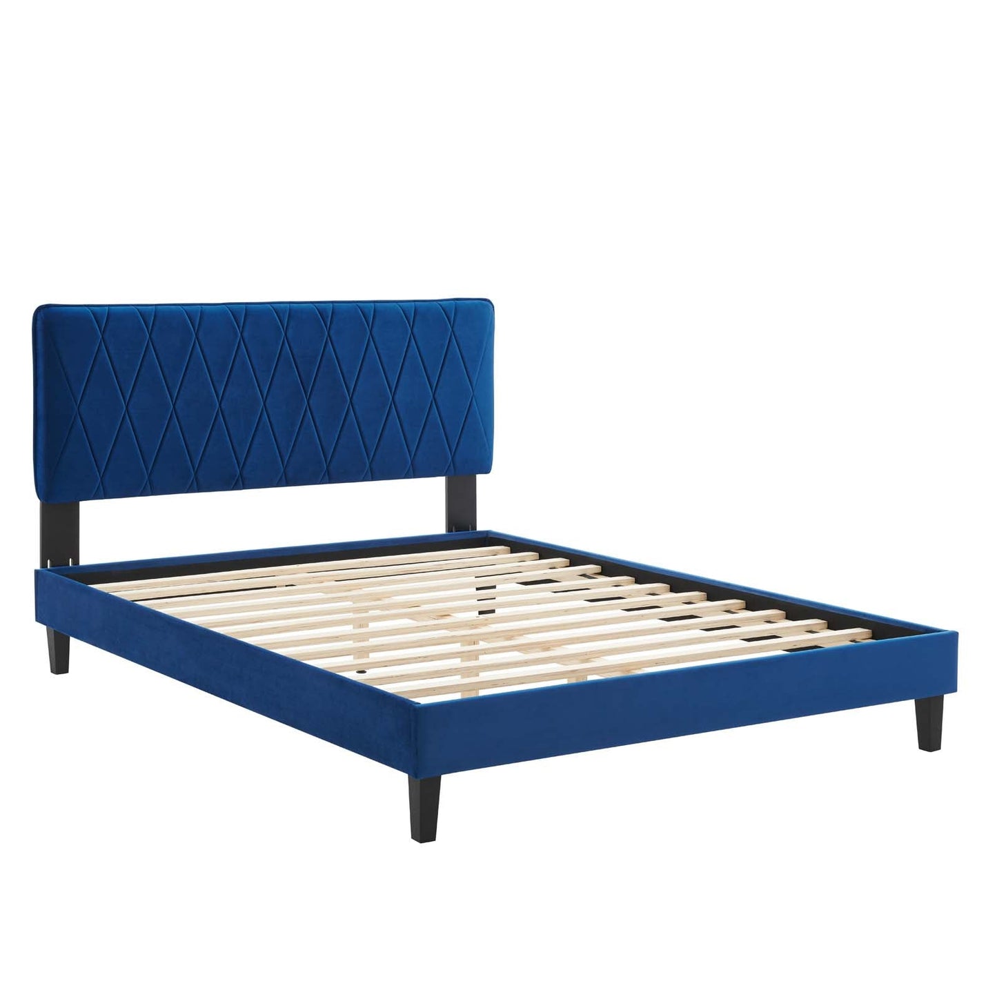 Modway Phillipa Performance Velvet Queen Platform Bed | Beds | Modishstore-31