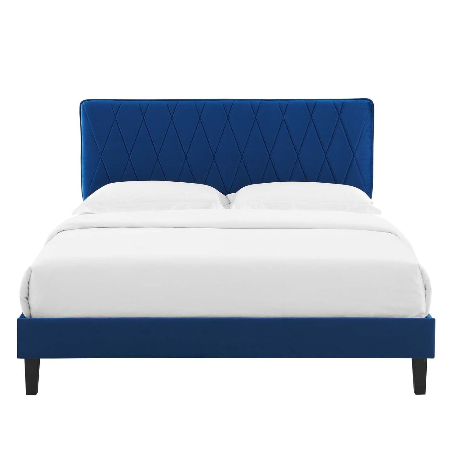 Modway Phillipa Performance Velvet Queen Platform Bed | Beds | Modishstore-35