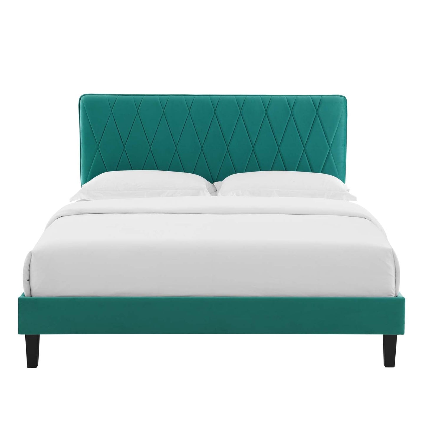 Modway Phillipa Performance Velvet Queen Platform Bed | Beds | Modishstore-49